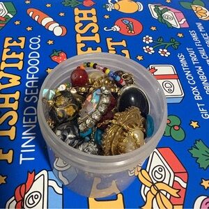 Mystery Jewelry Jar (Small) - Mostly matching earrings vintage